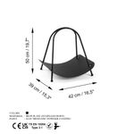 Casa si Gradina - Termice - Sobe, Seminee si accesorii - Accesorii seminee si sobe - Accesoriu decorativ metalic, Aberto Design, metal, negru, 42x39x50 cm - Infinity.ro