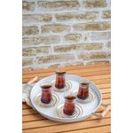 Casa si Gradina - Bucatarie si vesela - Ustensile bucatarie - Tavi servire - Set tavi de servire, Hermia, metal, alb, 30x30 cm, 37x37 cm, 45x45 cm - Infinity.ro