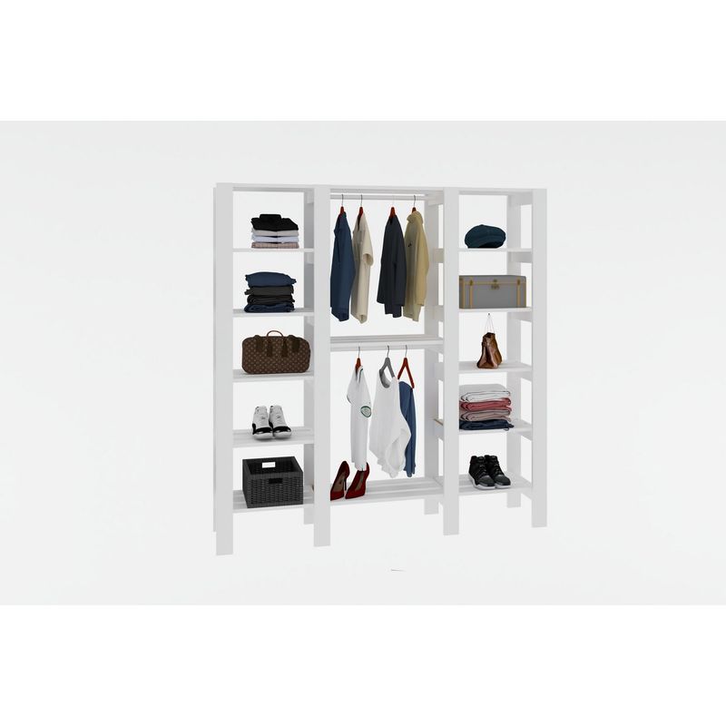 Casa si Gradina - Mobilier - Dulapuri si sifoniere - Sifoniere - Sifonier, Hanah Home, pal melaminat, alb, 161.4x33.6x180 cm - Infinity.ro
