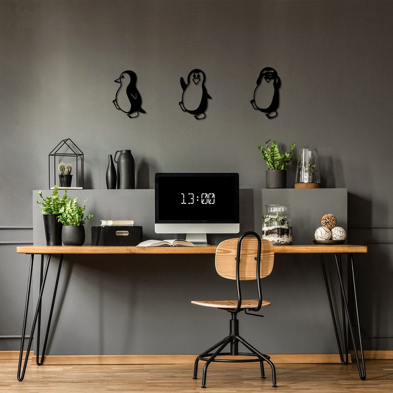 Casa si Gradina - Decoratiuni - Decoratiuni perete - Accesoriu decorativ de perete, Wallxpert, metal, negru, 20x29 cm, 20x31 cm, 19x32 cm - Infinity.ro