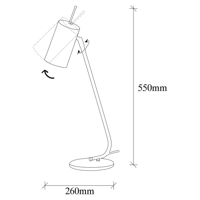 Casa si Gradina - Corpuri si surse de iluminat - Veioze si lampi - Veioze - Veioza, Opviq, fier, negru auriu, 8x26x55 cm - Infinity.ro