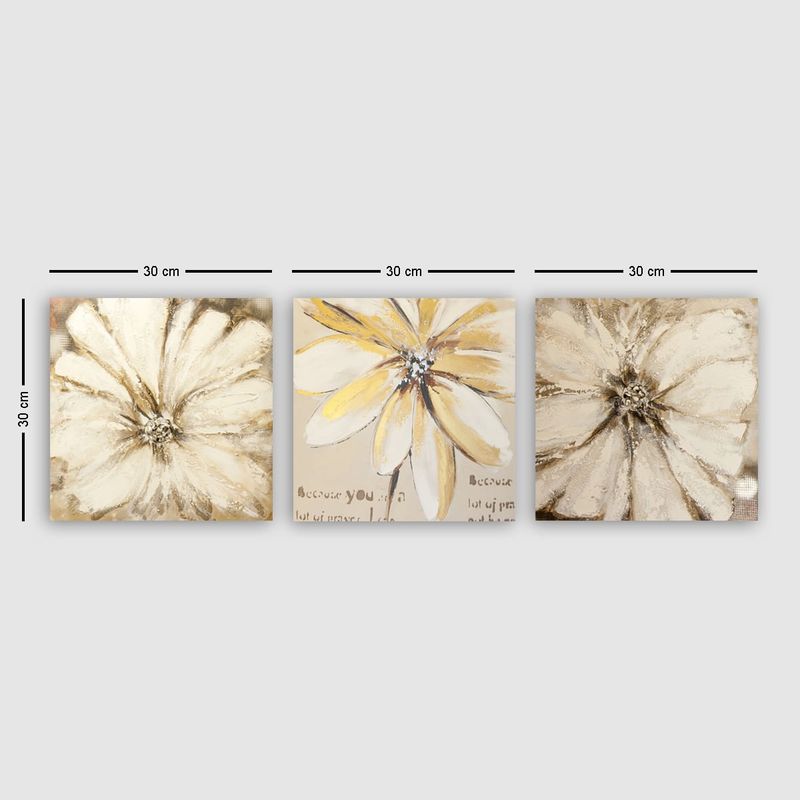 Casa si Gradina - Decoratiuni - Tablouri - Tablou decorativ set 3 piese, Wallxpert, panza, multicolor, 30x30 cm, 564RMY1248 - Infinity.ro