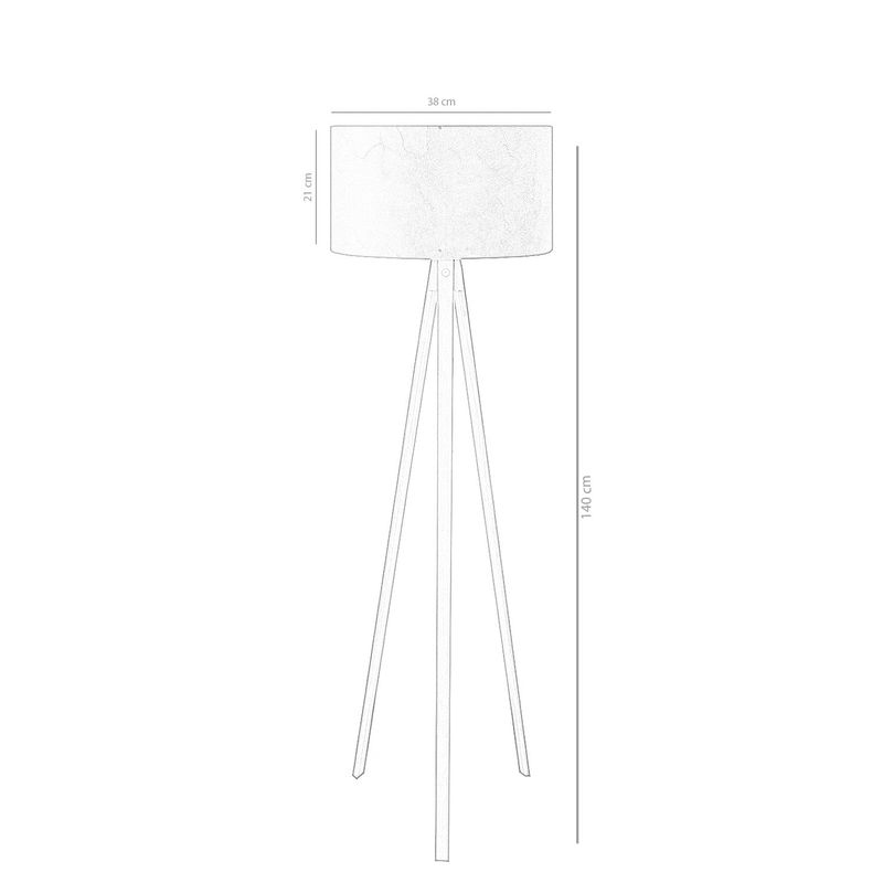 Casa si Gradina - Corpuri si surse de iluminat - Veioze si lampi - Lampadare - Lampadar, Opviq, mdf, gri, 140 cm, 780SGN3489 - Infinity.ro