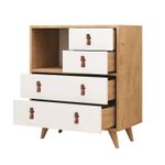Casa si Gradina - Mobilier - Comode si corpuri - Comode - Comoda, Hanah Home, pal melaminat, stejar alb, 70x40x88.6 cm, 811MDD3422 - Infinity.ro