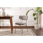 Casa si Gradina - Mobilier - Scaune si fotolii - Scaune - Set scaune, Hanah Home, fag, chenille, gri auriu, 48x59x80 cm - Infinity.ro