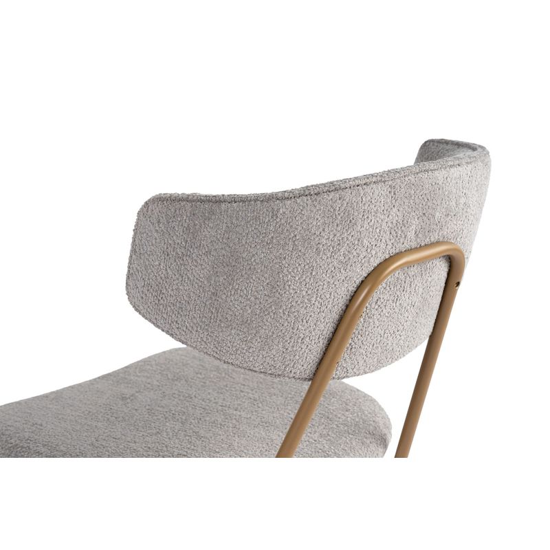 Casa si Gradina - Mobilier - Scaune si fotolii - Scaune - Set scaune, Hanah Home, fag, chenille, gri auriu, 48x59x80 cm - Infinity.ro