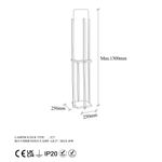 Casa si Gradina - Corpuri si surse de iluminat - Veioze si lampi - Lampadare - Lampadar, Opviq, metal, negru, 25x25x130 cm, 103OPV1315 - Infinity.ro