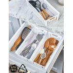 Casa si Gradina - Mobilier - Organizare si depozitare - Organizatoare pentru sertare si dulapuri - Organizator bucatarie, Hermia, plastic, alb, 34,5x15x9 cm, set 3 piese - Infinity.ro