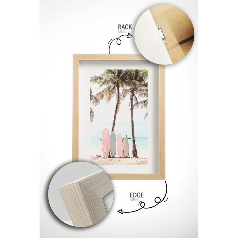 Casa si Gradina - Decoratiuni - Tablouri - Set tablouri decorative inramate, Wallxpert, lemn masiv, multicolor, 33x48 cm (3 bucati), 786DKT1379 - Infinity.ro