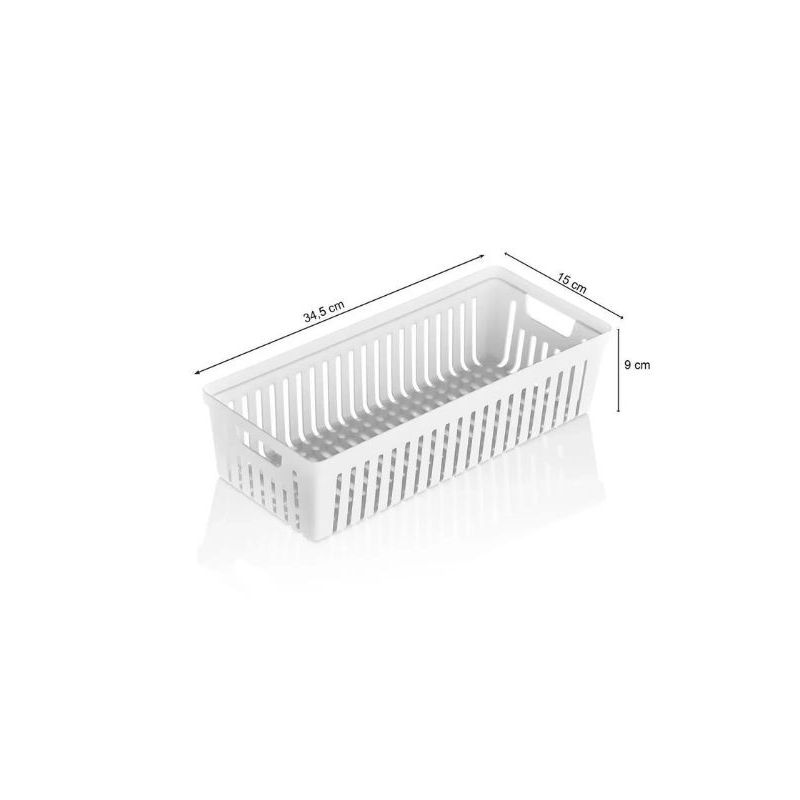 Casa si Gradina - Mobilier - Organizare si depozitare - Organizatoare pentru sertare si dulapuri - Organizator bucatarie, Hermia, plastic, alb, 34,5x15x9 cm, set 3 piese - Infinity.ro
