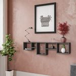 Casa si Gradina - Mobilier - Biblioteci si rafturi - Rafturi - Raft de perete, Hanah Home, PAL melaminat, antracit, 120x32x17 cm - Infinity.ro