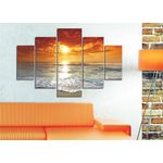 Casa si Gradina - Decoratiuni - Tablouri - Tablou decorativ din mdf, Wallxpert, multicolor, 92x56 cm, set 5 piese, 236MIR1962 - Infinity.ro