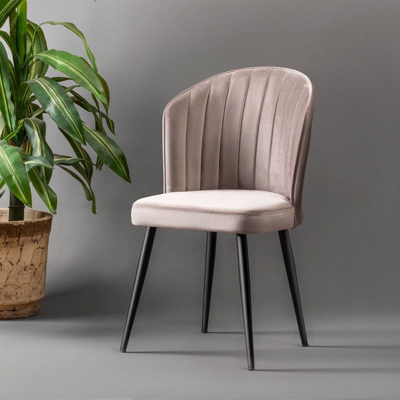 Casa si Gradina - Mobilier - Seturi de mobilier - Seturi living - Set scaune living, Hanah Home, mdf, cappuccino si negru, 52x42x85 cm, 2 piese - Infinity.ro
