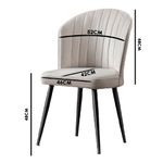Casa si Gradina - Mobilier - Seturi de mobilier - Seturi living - Set scaune living, Hanah Home, mdf, cappuccino si negru, 52x42x85 cm, 2 piese - Infinity.ro