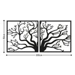 Casa si Gradina - Decoratiuni - Decoratiuni perete - Accesoriu decorativ de perete, Wallxpert, metal, negru, 100x50 cm, 891TNL1117 - Infinity.ro