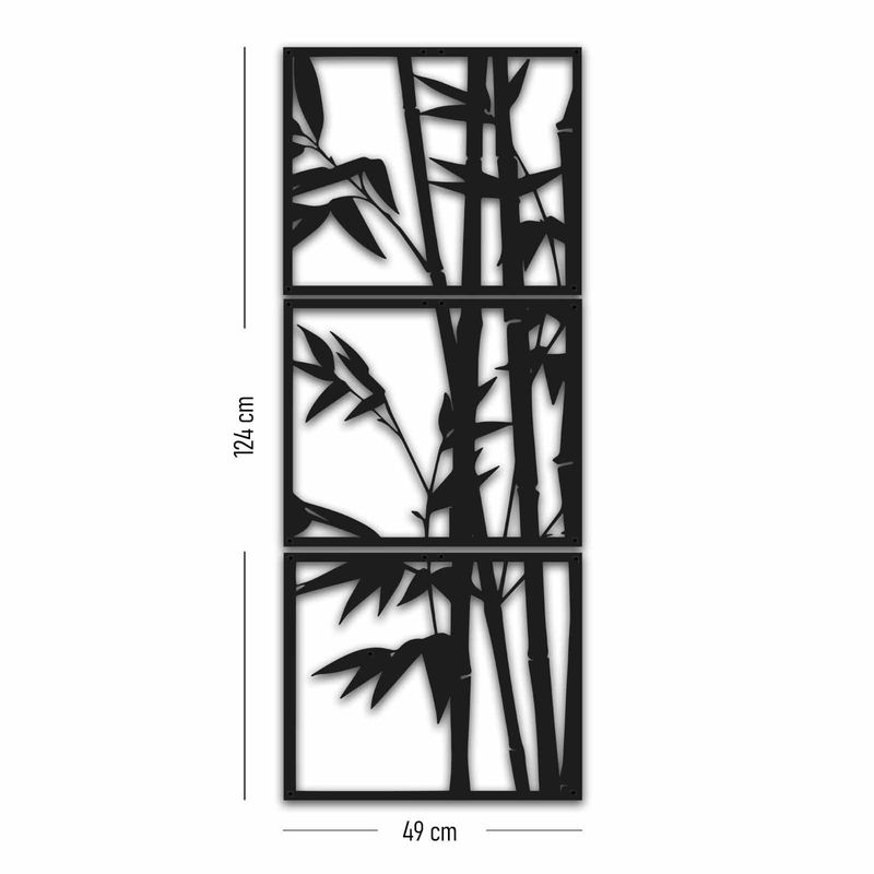Casa si Gradina - Decoratiuni - Decoratiuni perete - Accesoriu decorativ de perete, Wallxpert, metal, negru, 49x124 cm - Infinity.ro