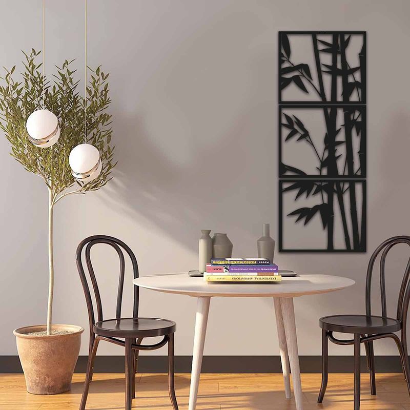 Casa si Gradina - Decoratiuni - Decoratiuni perete - Accesoriu decorativ de perete, Wallxpert, metal, negru, 49x124 cm - Infinity.ro
