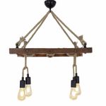 Casa si Gradina - Corpuri si surse de iluminat - Lustre si pendule - Candelabru, Opviq, lemn masiv de pin, nuc, 80x34x60 cm - Infinity.ro