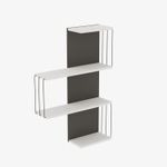 Casa si Gradina - Mobilier - Biblioteci si rafturi - Rafturi - Raft de perete, Hanah Home, pal melaminat, alb si antracit, 64x19x96 cm - Infinity.ro