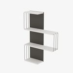 Casa si Gradina - Mobilier - Biblioteci si rafturi - Rafturi - Raft de perete, Hanah Home, pal melaminat, alb si antracit, 64x19x96 cm - Infinity.ro