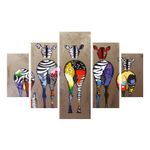 Casa si Gradina - Decoratiuni - Tablouri - Tablou decorativ din mdf, Wallxpert, multicolor, 92x56 cm, 5 piese - Infinity.ro