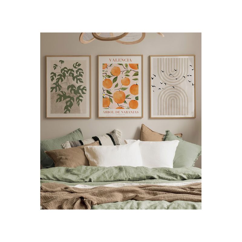 Casa si Gradina - Decoratiuni - Tablouri - Set tablouri decorative inramate, Wallxpert, lemn masiv, multicolor, 33x48 cm, 3 piese, 786DKT1393 - Infinity.ro