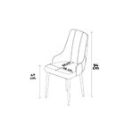 Casa si Gradina - Mobilier - Scaune si fotolii - Scaune - Set scaune, Hanah Home, metal, crem alb, 46x46x94 cm - Infinity.ro