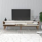 Casa si Gradina - Mobilier - Comode si corpuri - Comode - Comoda tv, Hanah Home, pal melaminat, nuc si crem, 180x45x35 cm, 845HCT5353 - Infinity.ro