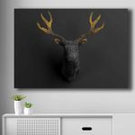 Casa si Gradina - Decoratiuni - Tablouri - Tablou canvas decorativ, Wallxpert, panza, auriu negru, 70x100 cm - Infinity.ro