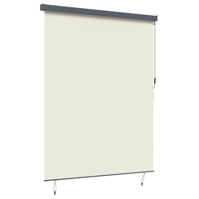 Casa si Gradina - Textile si covoare - Rulouri si jaluzele - Jaluzea Rulou de Exterior Dungi Manual Ajustabil Crem 200 x 250 cm tesatura - Infinity.ro