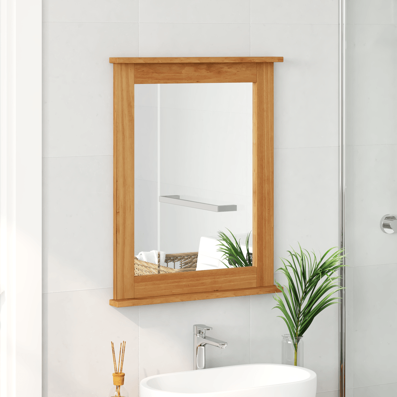 Casa si Gradina - Decoratiuni - Oglinzi - Oglinda maro miere 55.5 x 5 x 70 cm Lemn masiv de pin - Infinity.ro