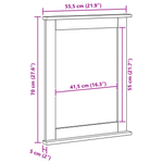 Casa si Gradina - Decoratiuni - Oglinzi - Oglinda maro miere 55.5 x 5 x 70 cm Lemn masiv de pin - Infinity.ro