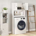 Casa si Gradina - Mobilier - Mobilier baie - Comode baie - Dulap pentru masina de spalat cu raft Alb 72.5 x 27 x 161 cm - Infinity.ro