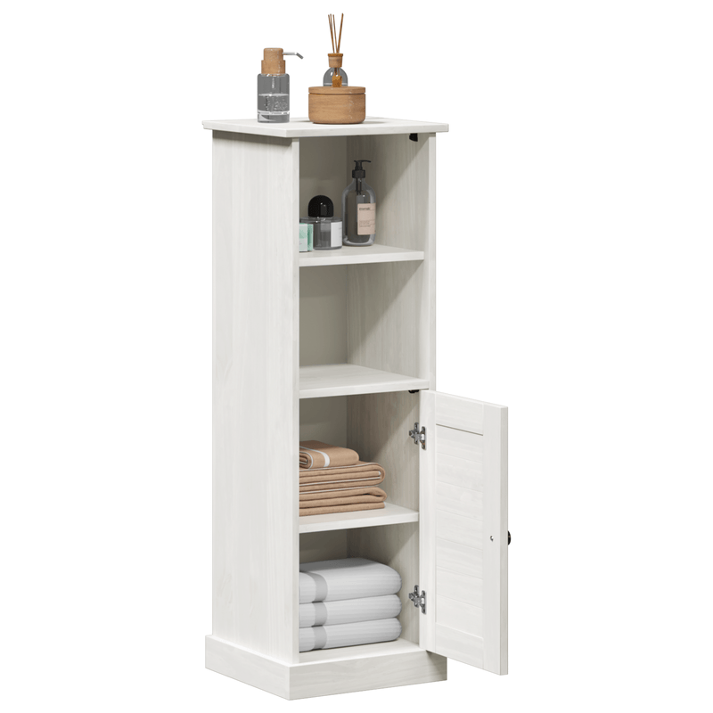 Casa si Gradina - Mobilier - Mobilier baie - Corpuri baie - Dulap de Baie Alb 37 x 34 x 110 cm Lemn masiv de pin - Infinity.ro