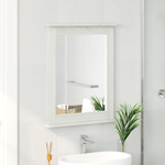 Casa si Gradina - Decoratiuni - Oglinzi - Oglinda cu oglinda Alb 55.5 x 5 x 70 cm Lemn masiv de pin - Infinity.ro