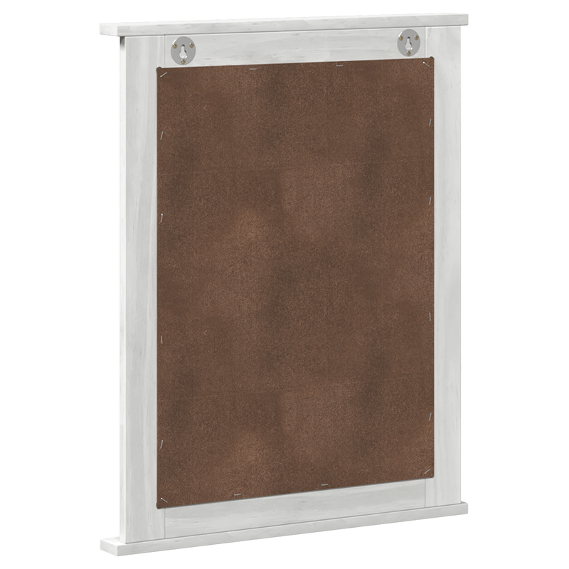 Casa si Gradina - Decoratiuni - Oglinzi - Oglinda cu oglinda Alb 55.5 x 5 x 70 cm Lemn masiv de pin - Infinity.ro