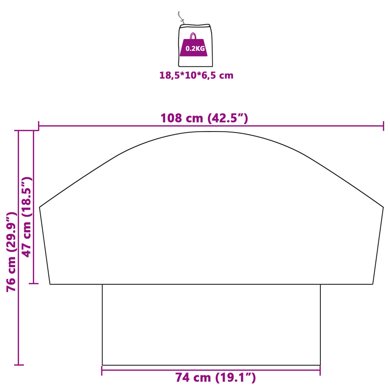 Sport si Outdoor - Camping - Accesorii corturi - Capac roata 76 x 74 cm oxford - Infinity.ro