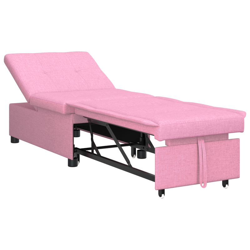 Casa si Gradina - Mobilier - Canapele si coltare - Canapele - Canapea Pat 3 in 1 din Tesatura Roz de la - Infinity.ro