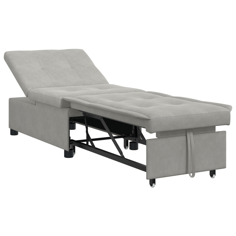 Casa si Gradina - Mobilier - Canapele si coltare - Canapele - Canapea extensibila 3 in 1 din tesatura gri deschis - Infinity.ro