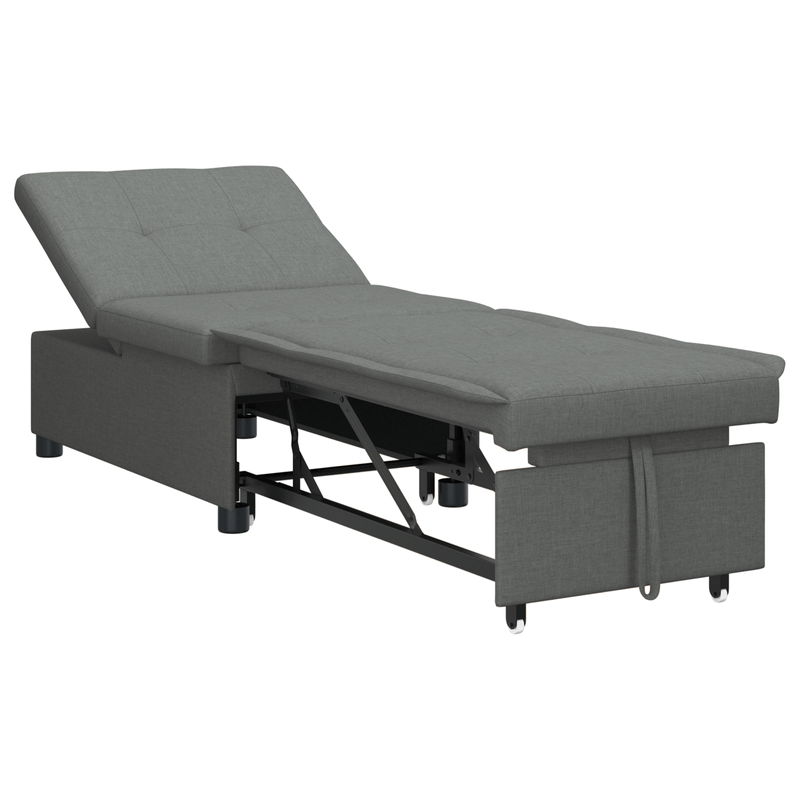 Casa si Gradina - Mobilier - Canapele si coltare - Canapele - Canapea Pat 3 in 1 - Design Rabatabil, Material Gri Inchis - Infinity.ro