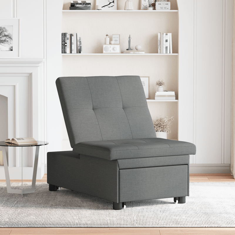 Casa si Gradina - Mobilier - Canapele si coltare - Canapele - Canapea Pat 3 in 1 - Design Rabatabil, Material Gri Inchis - Infinity.ro