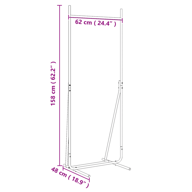 Casa si Gradina - Mobilier - Organizare si depozitare - Cuiere - Rack de haine Negru Metal Mediul Portabil Rack de haine - Infinity.ro