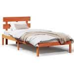 Casa si Gradina - Mobilier - Paturi si accesorii - Paturi - Cadru de Pat cu Tablie Maro Cerat 90x190 cm Lemn masiv de pin - Infinity.ro