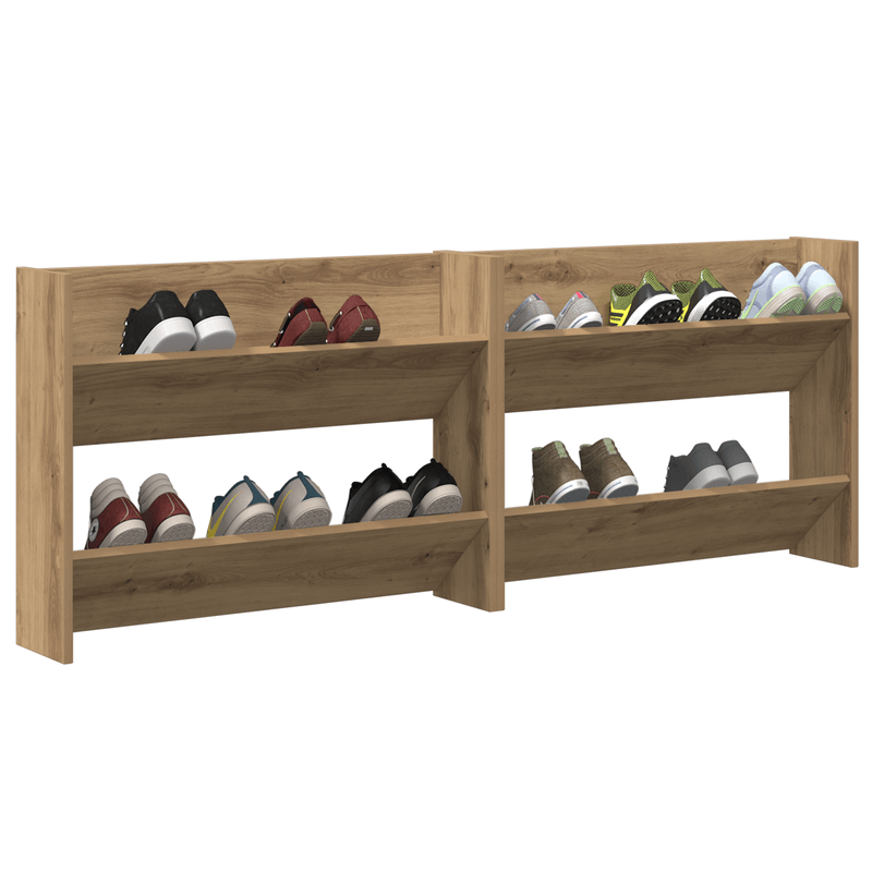 Casa si Gradina - Mobilier - Organizare si depozitare - Organizator incaltaminte - Dulapuri pentru pantofi de perete 2 pcs stejar artizanal - Infinity.ro