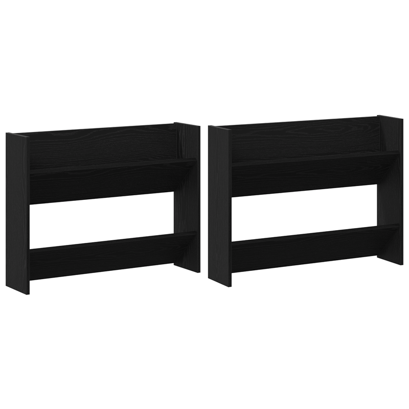 Casa si Gradina - Mobilier - Organizare si depozitare - Organizator incaltaminte - Dulapuri pentru pantofi de perete cu raft Altele 2 pcs Stejar negru - Infinity.ro