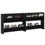 Casa si Gradina - Mobilier - Organizare si depozitare - Organizator incaltaminte - Dulapuri pentru pantofi de perete cu raft Altele 2 pcs Stejar negru - Infinity.ro