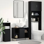 Casa si Gradina - Mobilier - Mobilier baie - Comode baie - Dulap chiuveta, stejar negru, 80x33x60 cm, lemn stratificat - Infinity.ro