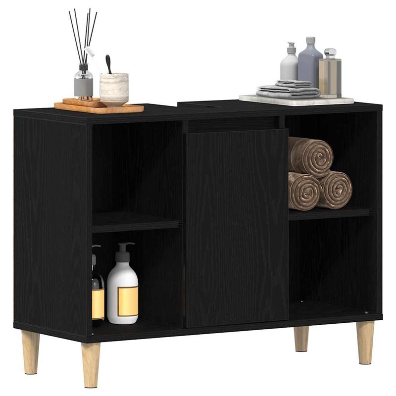 Casa si Gradina - Mobilier - Mobilier baie - Comode baie - Dulap chiuveta, stejar negru, 80x33x60 cm, lemn stratificat - Infinity.ro
