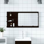 Casa si Gradina - Mobilier - Mobilier baie - Corpuri baie - Dulap cu oglinda pentru baie, stejar negru, 90x11x45 cm, lemn stratificat - Infinity.ro