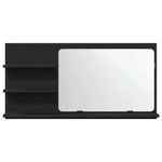 Casa si Gradina - Mobilier - Mobilier baie - Corpuri baie - Dulap cu oglinda pentru baie, stejar negru, 90x11x45 cm, lemn stratificat - Infinity.ro